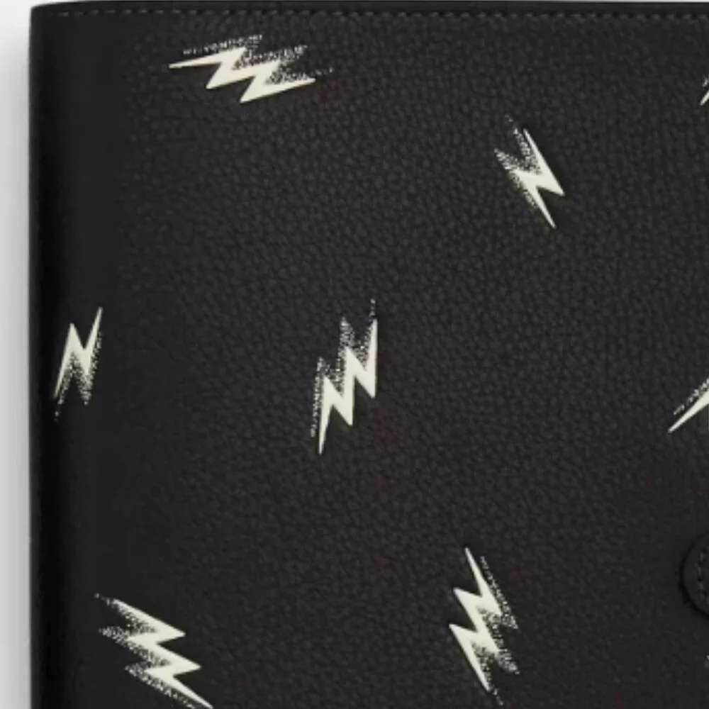 Coach Pencil Case With Lightning Bolt Print